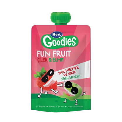 Hero Goodies Strawberry Apple Fruit Puree for Kids 100g