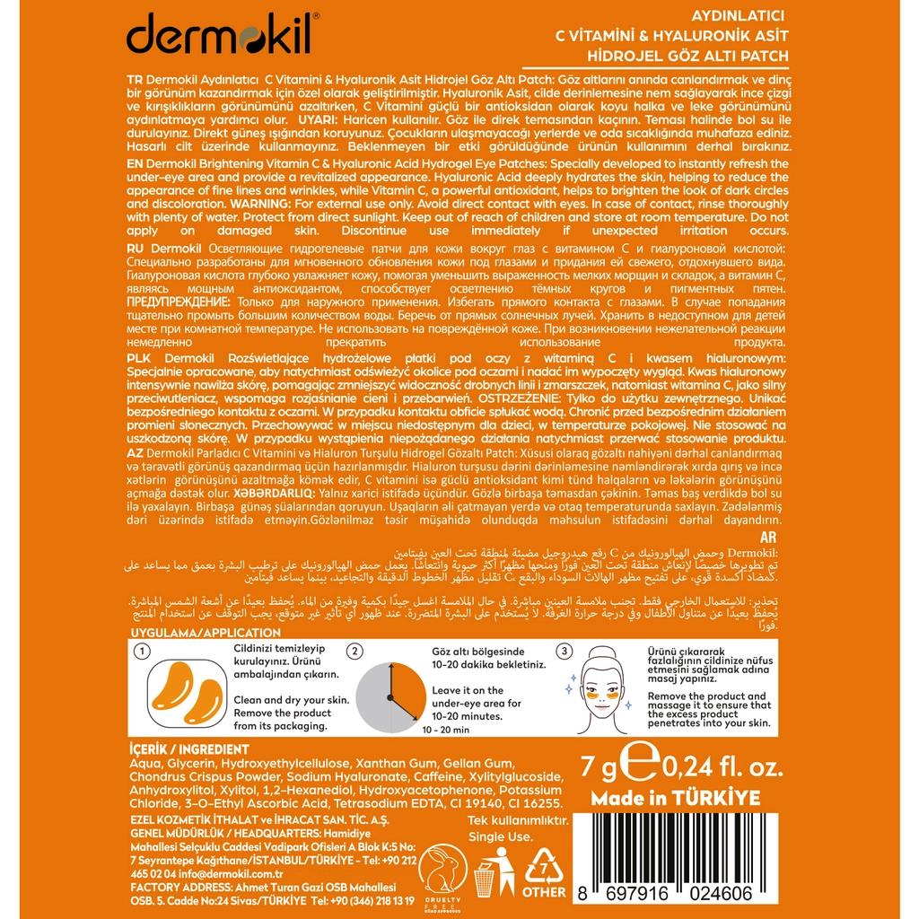 Dermokil Vitamin C & Hyaluronic Acid Brightening Eye Mask 7g