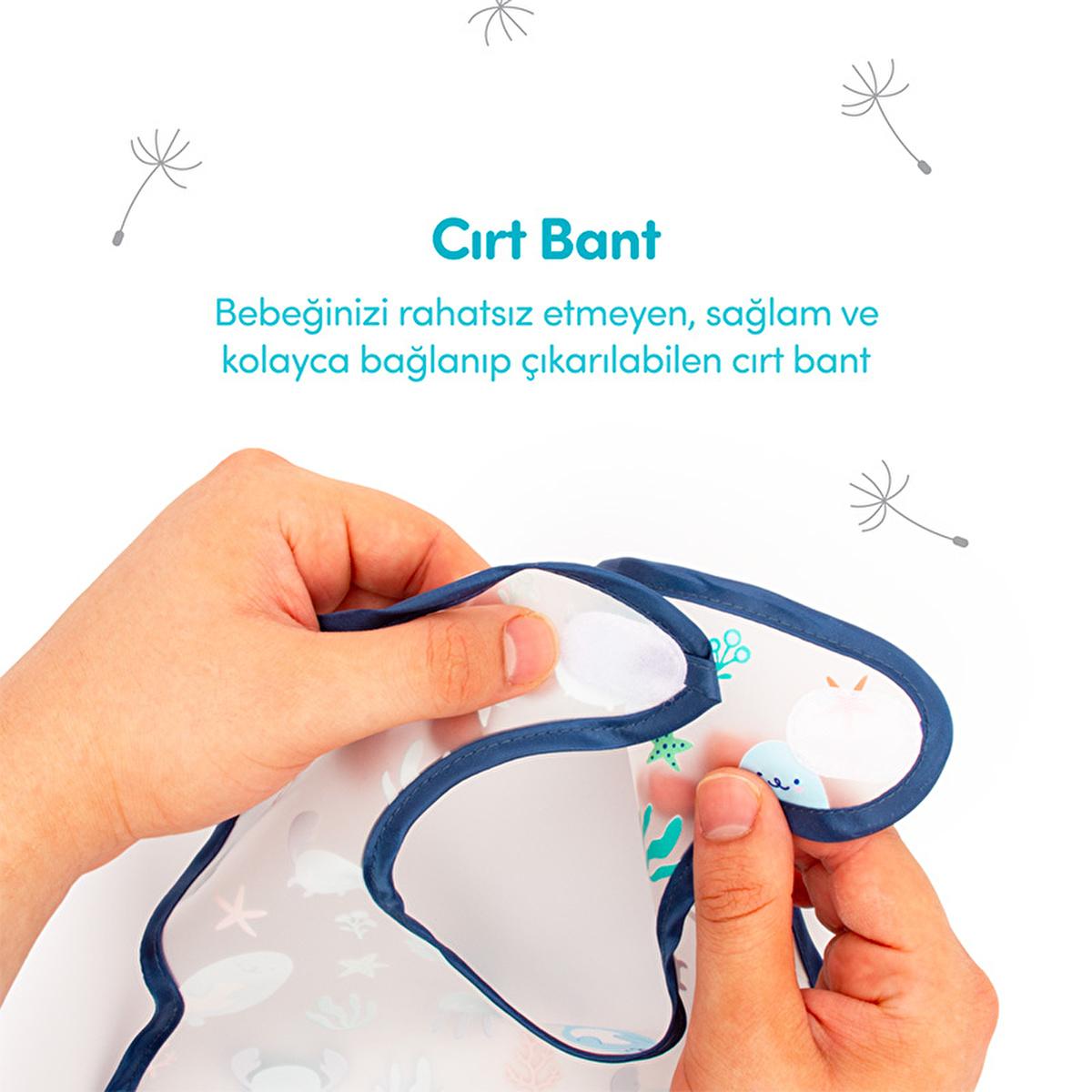 Sevi Bebe Baby Bib - Stain-Resistant, Easy-Clean, Practical Baby Feeding Accessories