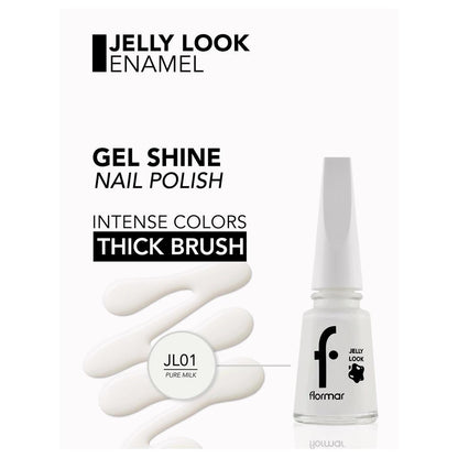 Flormar Jelly Look Nail Polish in JL01 Pure Milk 11ml