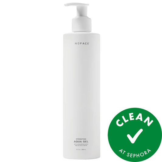 NuFACE Hydrating Aqua Gel: 24-Hour Moisture, Enhance Microcurrent Results, Plump & Smooth Skin with Hyaluronic Acid