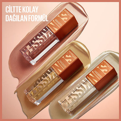 Maybelline Sunkisser: Liquid Shimmer Highlighter for Glowing Skin | Buildable, Natural Glow, Easy Application