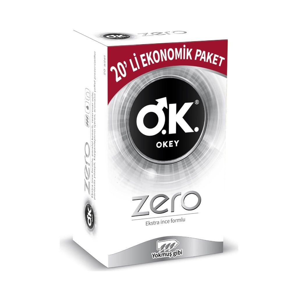 Okey Zero Ultra Thin Condoms for Natural Feel 20-Pack