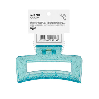 Eklips Rectangular Glittery Blue Claw Clip Hair Accessory