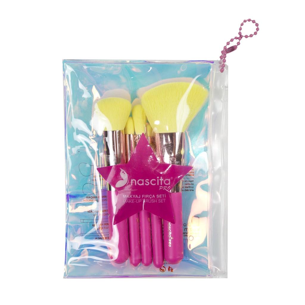 Nascita 5-Piece Travel Makeup Brush Set with Pouch