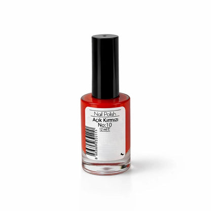 Mov Nail Polish No. 10 Light Red High-Shine Nail Lacquer