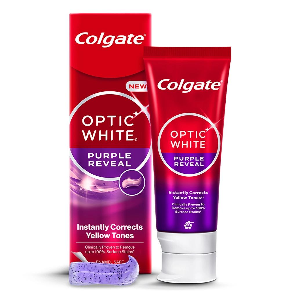 Colgate Optic White Purple Reveal Color-Correcting Toothpaste 75ml
