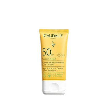 Caudalie Vinosun Protect High Protection Cream SPF 50+ - Eco-Friendly, Vegan, Non-Greasy Sunscreen for Daily Use
