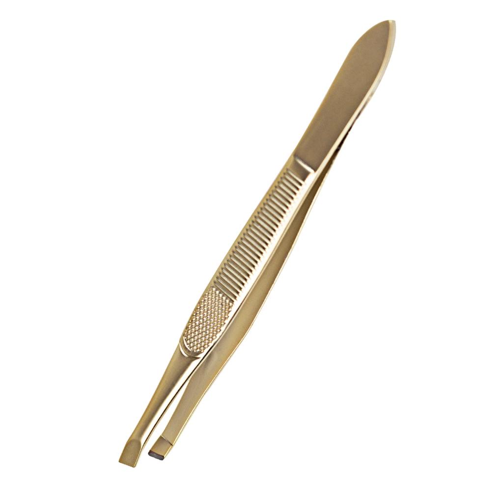 Nascita Gold 59 Slant Tip Tweezers for Precision Grooming