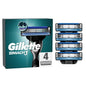 Gillette Mach3 Razor Blade Refills for Men - 4 Count, Longer Lasting Sharpness, Compatible with Mach3 Razors