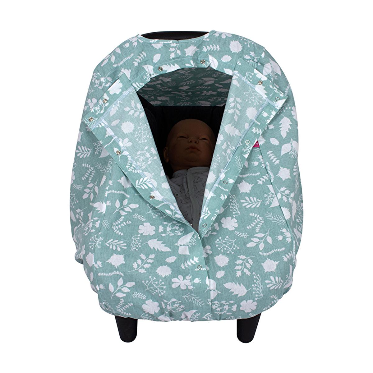 Sevi Bebe Baby Carrier Cover - Soft Cotton, Breathable, Sun & Insect Protection - Universal Fit