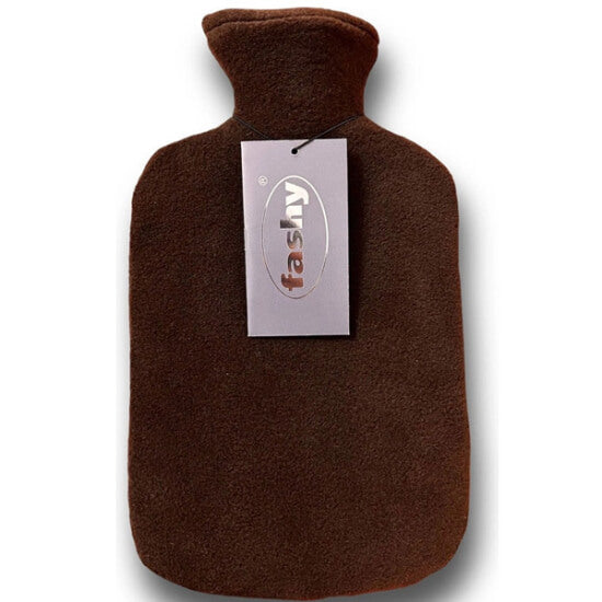 Fashy Hot Water Bottle with Brown Cover 2L