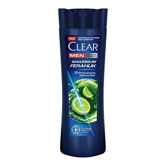 Clear Men Maximum Refreshness Shampoo for Oily Scalp - 11.83 fl oz - Anti-Dandruff, Lemon Extract, 3ZeroTech Technology
