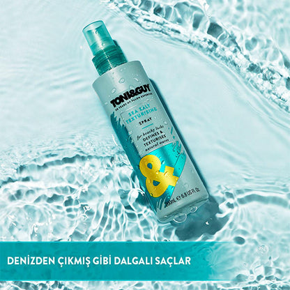 Toni&Guy Hair Styling Spray - Sea Salt Effect, Light Hold, 200ml for Beachy Waves
