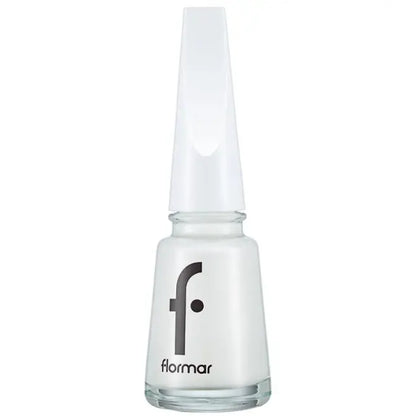 Flormar Bright White Nail Polish High-Shine Shade 400 - 11ml