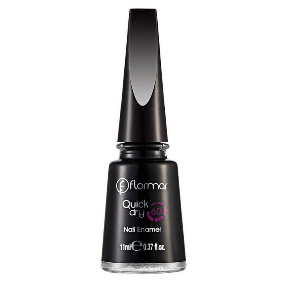 Flormar Quick Dry Nail Enamel QD10 Black Minimalism 11ml