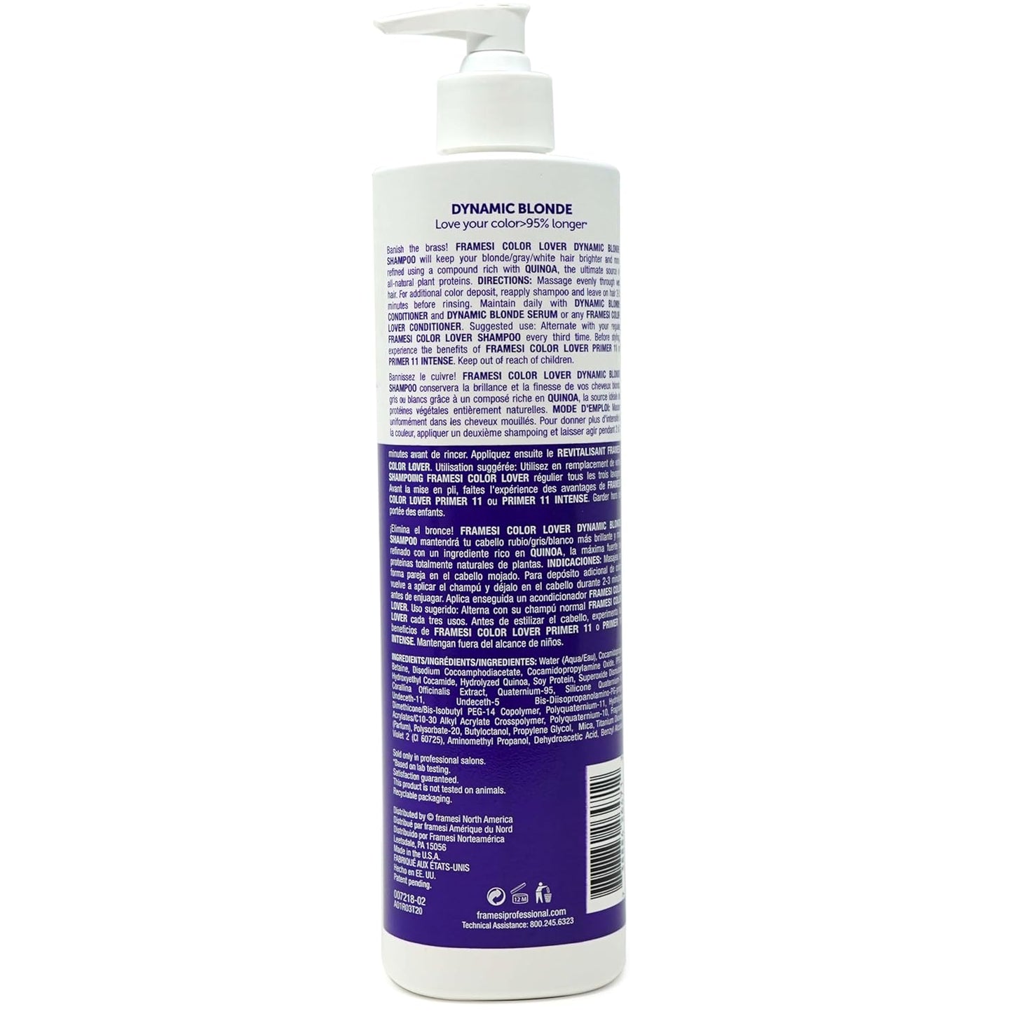 Framesi Color Lover Dynamic Blonde Purple Sulfate-Free Hair Conditioner