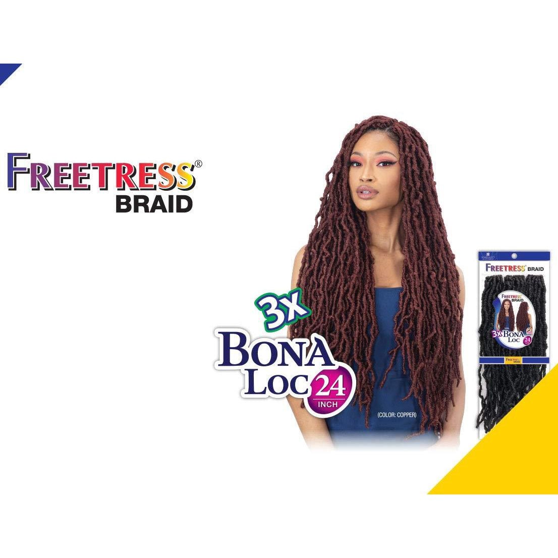 FreeTress Braid 3X Bona Loc 24" Braiding Hair - Choose Color