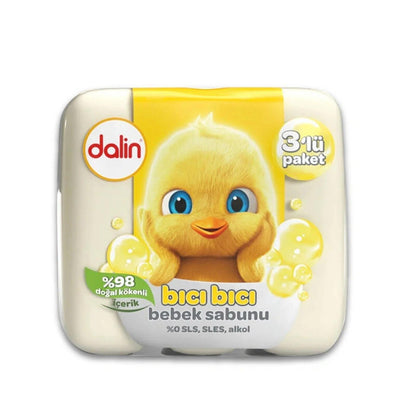Dalin Baby Soap Pack of 3 Gentle Cleansing Bars 3 x 75g