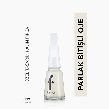 Flormar Nail Enamel High-Pigment Nail Polish in White Dance 11ml
