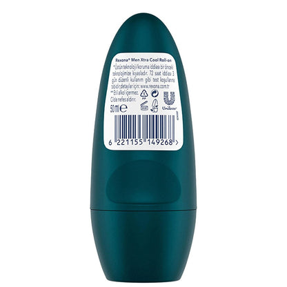 Rexona Xtra Cool Roll-On Deodorant for Men - 72 Hour Protection, Long-Lasting Freshness