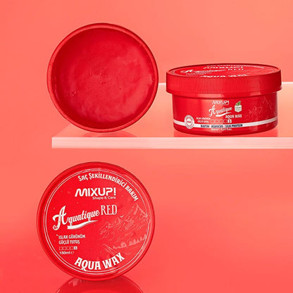 Mixup! Aquatique Red Aqua Wax Strong Hold Hair Styling Wax 150 ml