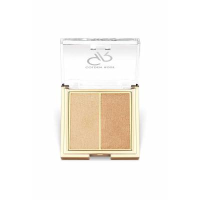 Golden Rose So Glow. Highlighter Duo: Illuminate Your Face, Radiant Shimmering Makeup Palette - Enhance Cheekbones & Brow Bone Definition