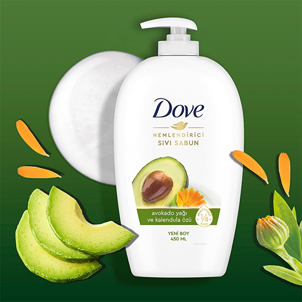 Dove Moisturizing Liquid Hand Soap with Avocado Oil & Calendula Extract - 15.22 fl oz - Gentle for Dry Skin