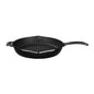 Lava Cast Iron Grill Pan - 28cm Round Enamel Coated Cookware for Stovetop & Oven Use
