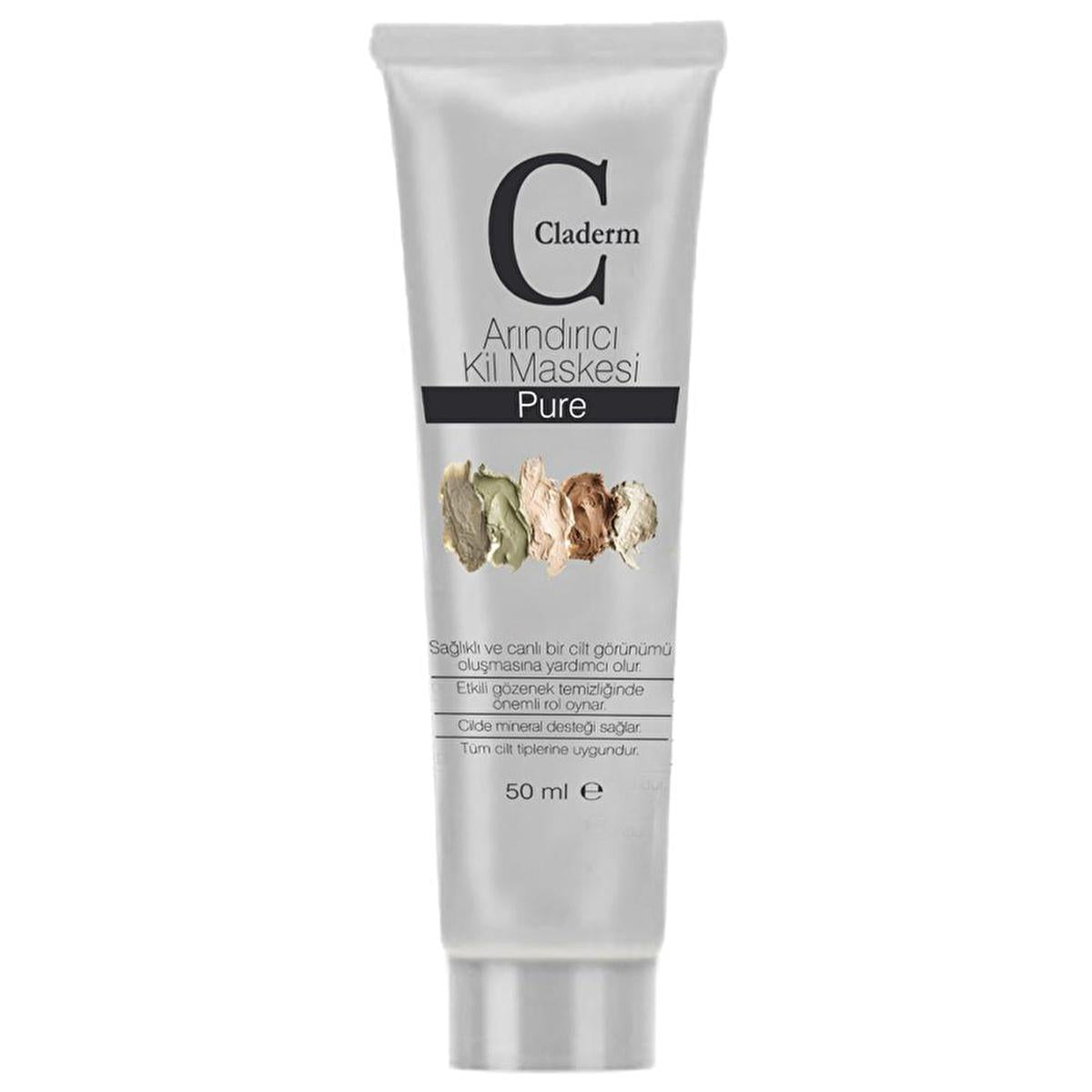 Claderm Plain Clay Face Mask - Natural Clay Face Mask for Nourished Skin, 1.69 fl oz