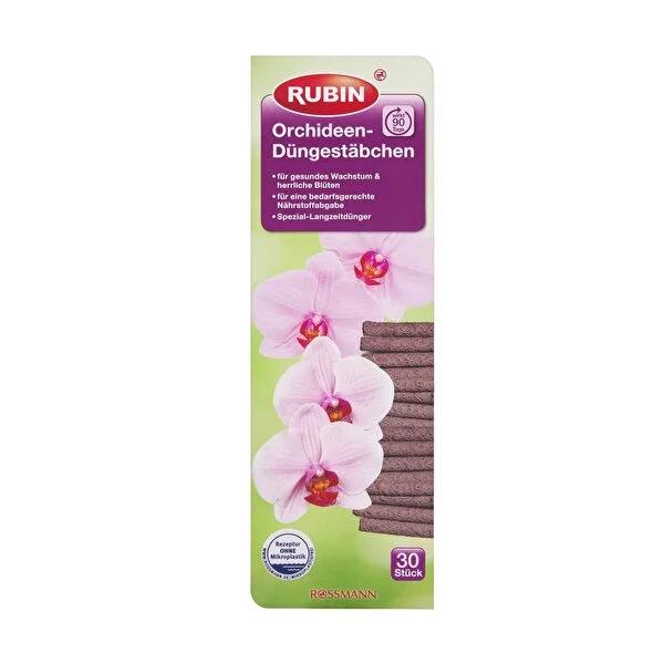 Rubin Plant Fertilizer Sticks for Orchids & Sensitive Plants - 30 Sticks, Balanced Nutrition, Slow Release