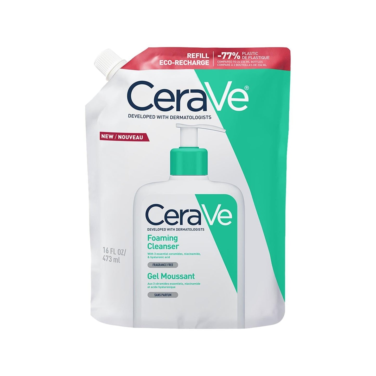CeraVe Foaming Cleanser Refill for Normal to Oily Skin 473 ml