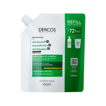 Vichy Dercos Anti-Dandruff Shampoo Refill for Dry Hair 390 ml