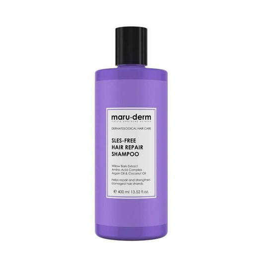 Maruderm Sulfate-Free Hair Repair Shampoo: Strengthens Damaged Hair, Adds Shine & Volume - Argan & Amino Acid Complex