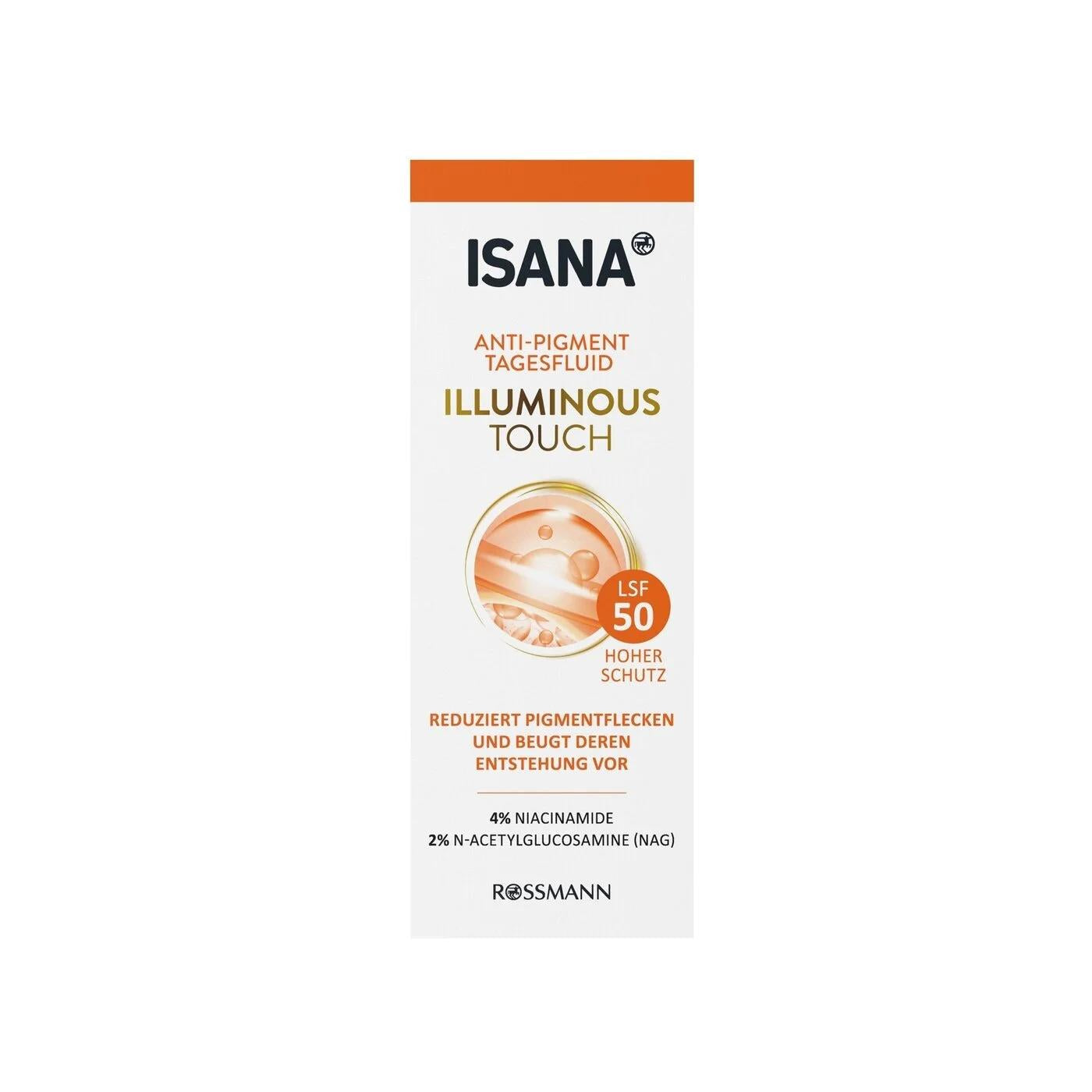 Isana Illuminous Touch Day Cream SPF 50 for Dark Spots 30 ml