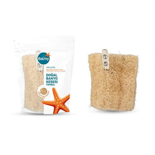 Balmy Loofah Bath Sponge - Natural Exfoliant for Healthier Skin, Loofah Bath Sponge for Skincare Routine
