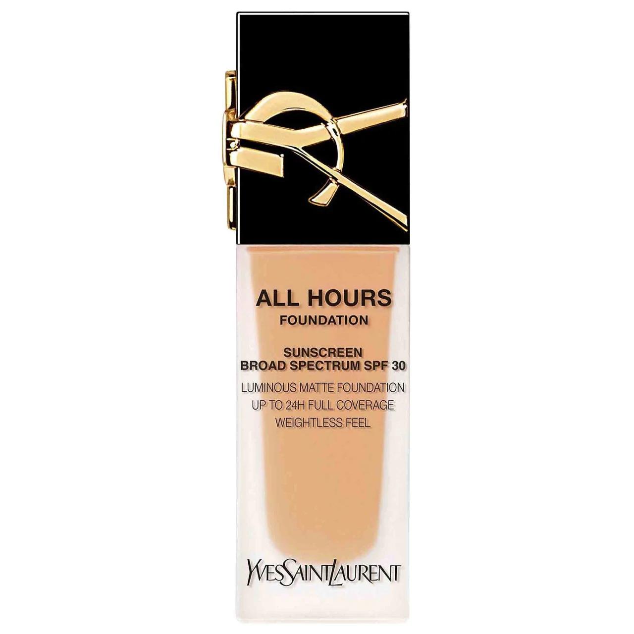 All Hours - 24H Longwear Liquid Foundation SPF 30 with Hyaluronic Acid - Matte Finish, Waterproof & Transfer Proof