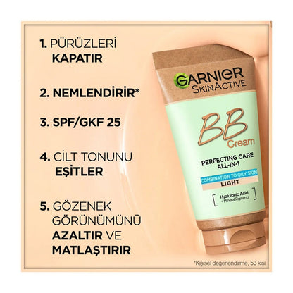 Garnier Hyaluronic Aloe BB Cream for Oily Skin Light 40ml