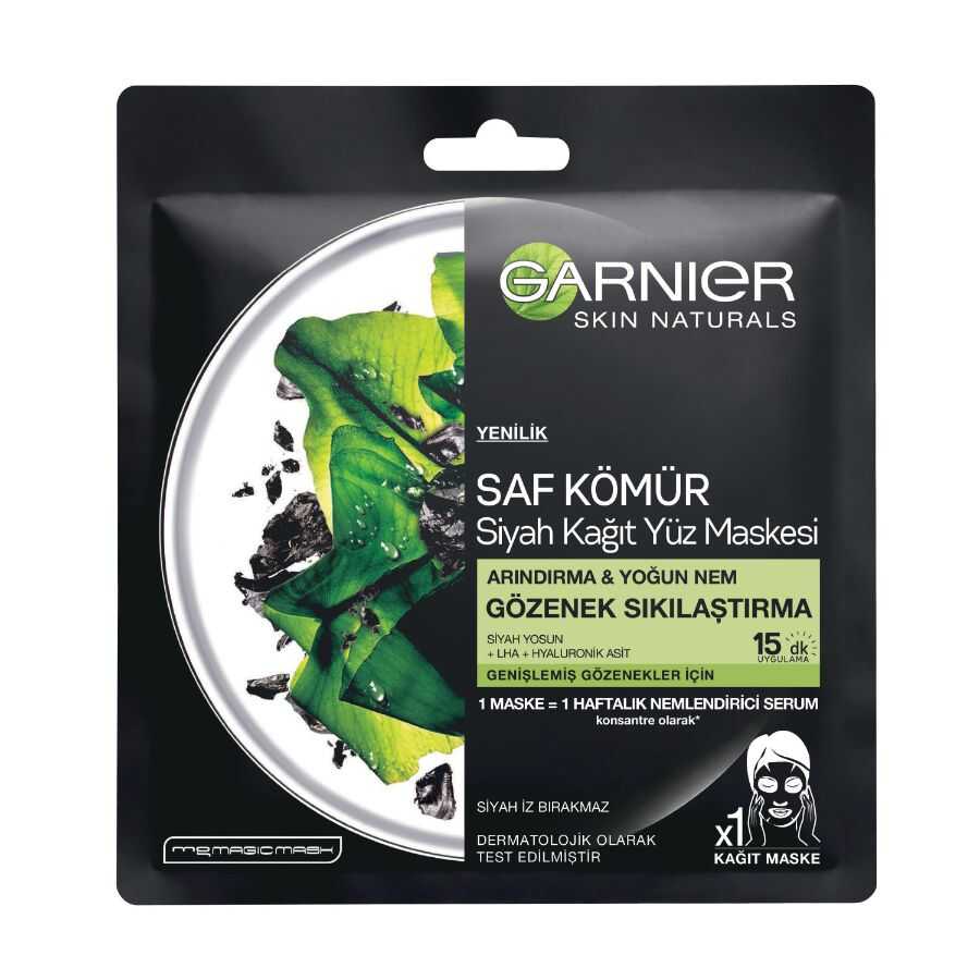 Garnier Charcoal & Black Algae Purifying Sheet Mask 1 Sheet