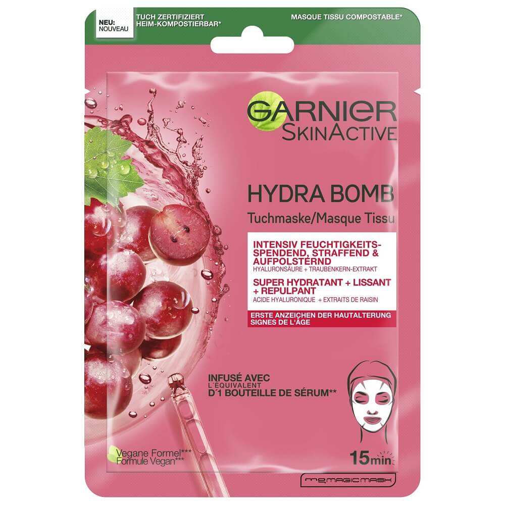 Garnier Grape Seed Moisture Bomb Sheet Mask 28g