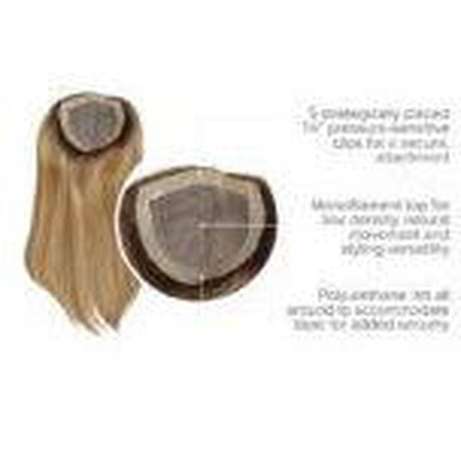 Raquel Welch Gilded 18" Top Piece Topper 100% Human Hair - Choose Color