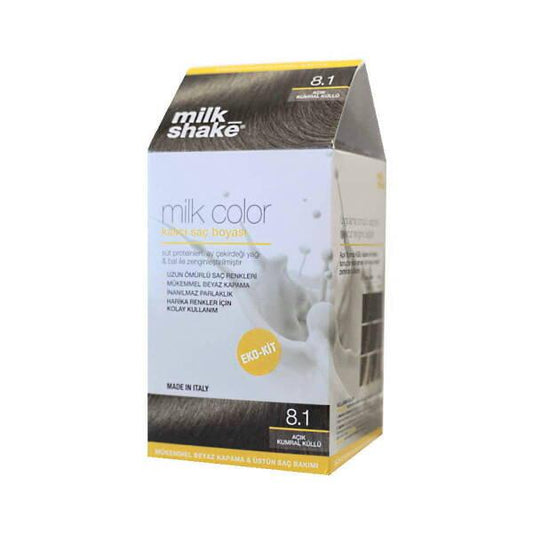 Milk Shake Milk Color 8.1 Açık Kumral Küllü Hair Dye - Long Lasting, Nourishing At-Home Hair Coloring Kit