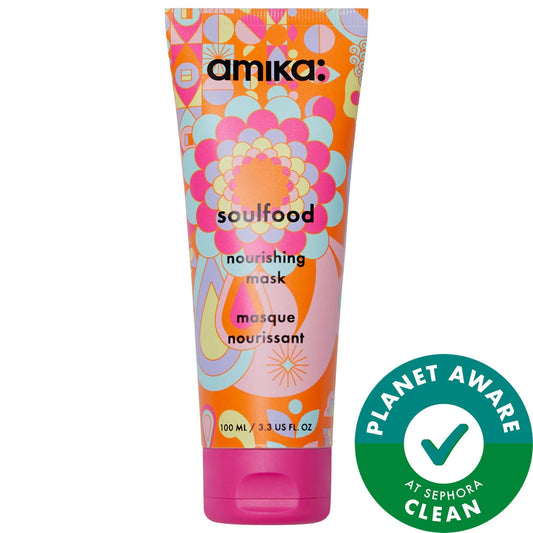 Amika Mini Soulfood Nourishing Hair Mask: Deep Conditioning Treatment for Dry, Damaged Hair - Vegan, Sulfate & Paraben Free