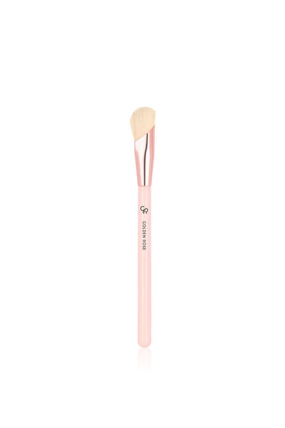 Golden Rose Angled Concealer & Highlighter Brush for Flawless Blending