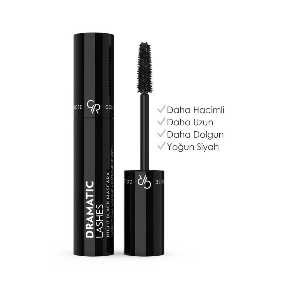 Golden Rose Dramatic Lashes Night Mascara in Black