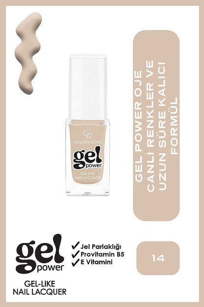 Golden Rose Gel Power Gel-Like Nail Color No:14 10.2ml