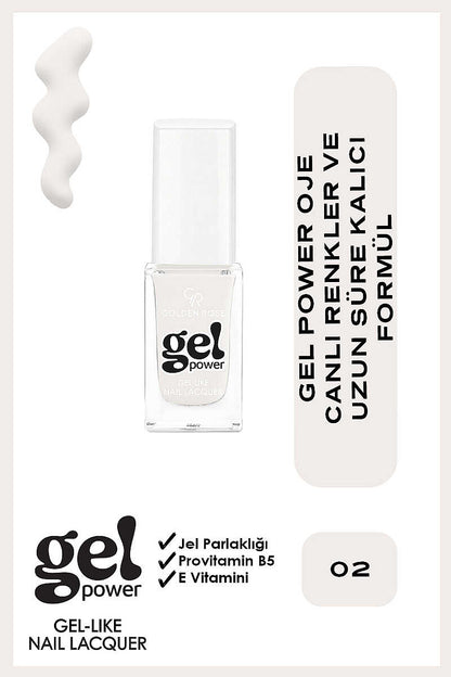 Golden Rose Gel Power Gel-Like Nail Color No:02 10.2ml