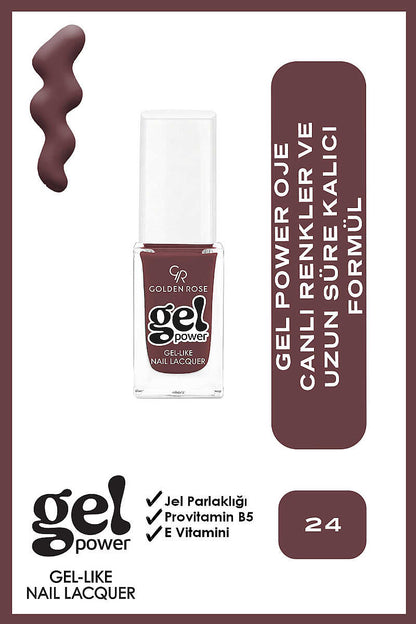 Golden Rose Gel Power Gel-Like Nail Color No:24 10.2ml