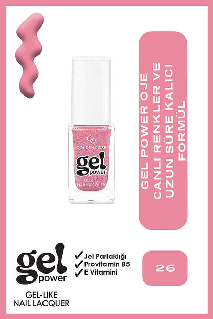 Golden Rose Gel Power Gel-Like Nail Color No:26 10.2ml
