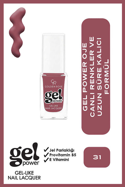 Golden Rose Gel Power Gel-Like Nail Color No:31 10.2ml